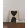 imageHAUS AND HUES Abstract Neutral Wall Decor  Mid Century Art Modern Wall Prints Abstract Wall Decor Neutral Modern Wall Art Abstract Beige Art with Tan Background Beige Frame 12x16Half Circles