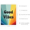 imageHAUS AND HUES Indie Posters and Hippie Posters for Bedroom  Beatles Lyrics Wall Art Indie Pictures Wall Decor  Lyrical Artworks Beatles Lyrics Art Here Comes The Sun Framed Black 16x20Good Vibes
