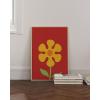 imageHAUS AND HUES Indie Posters and Hippie Posters for Bedroom  Beatles Lyrics Wall Art Indie Pictures Wall Decor  Lyrical Artworks Beatles Lyrics Art UNFRAMED 24x36 Here Comes the SunRed Flower