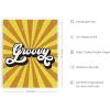 imageHAUS AND HUES Groovy Poster for Bedroom  Retro Wall Art Groovy Room Decor Indie Art Print for Room Aesthetic 70s Poster Hippy Wall Art for Bedrooms BLACK FRAMED 12quot x 16quotGroovy Rays