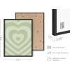 imageHAUS AND HUES Danish Pastel Aesthetic Matisse Poster  Room Decor Print ampamp Sage Green Wall Decor Cutouts Modern Abstract Art 24quot x 36quot Framed BeigeGreen Heart