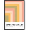 imageHAUS AND HUES Blue Aesthetic Daisy Artwork Indie Room Posters Trendy Wall Art Danish Pastel Decor Beige Frame 16x20Colorful Geometric Angles
