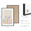imageHAUS AND HUES Blue Aesthetic Daisy Artwork Indie Room Posters Trendy Wall Art Danish Pastel Decor Beige Frame 16x20Colorful Organic Shapes
