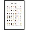 imageHAUS AND HUES Wine Poster  Wine Prints and Wall Art for Kitchen Bar Decor and Home Guide Black Frame 24x36Beer