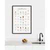 imageRipGrip Coffee Art Print  Cafe Shop and Coffee Bar Decor College Dorm Poster Room Wall Art for Girls Kitchen and Apartment Aesthetic Artwork Beige Frame 16x20Cocktail