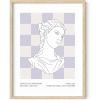 Statue on Purple Checks