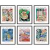 imageHAUS AND HUES Matisse Poster Set  Minimalist Poster Set for Room Aesthetic Frameable Wall Art Frameable Modern Art Black Frame 11x14Summer Matisse