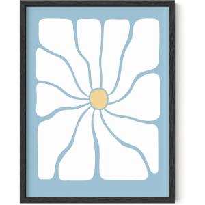 imageHAUS AND HUES Sage Green Wall Decor  Aesthetic Green Room Art Danish Pastel Posters Minimalist Botanical Prints Beige Frame 12x16Hippie Daisy