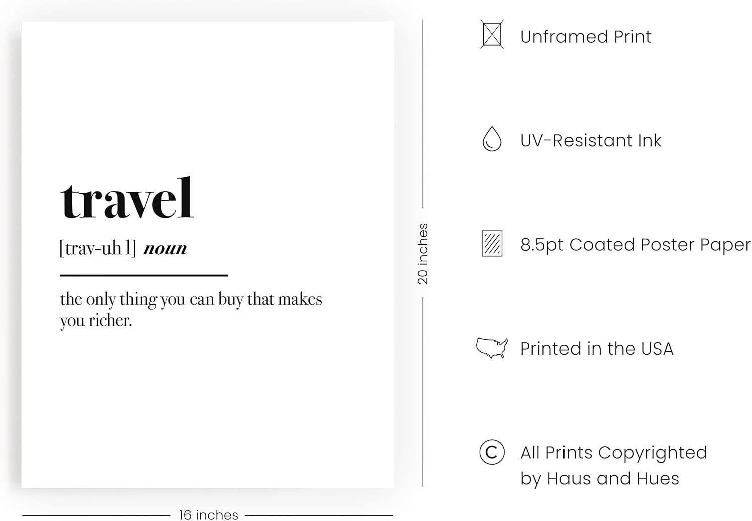 imageHAUS AND HUES Funny Dorm Posters  Quotes Wall Decor for College Dorm Room Motivational Poster Office Decor for Women Cubicle Wall Decor UNFRAMED 12quotx16quotTravel