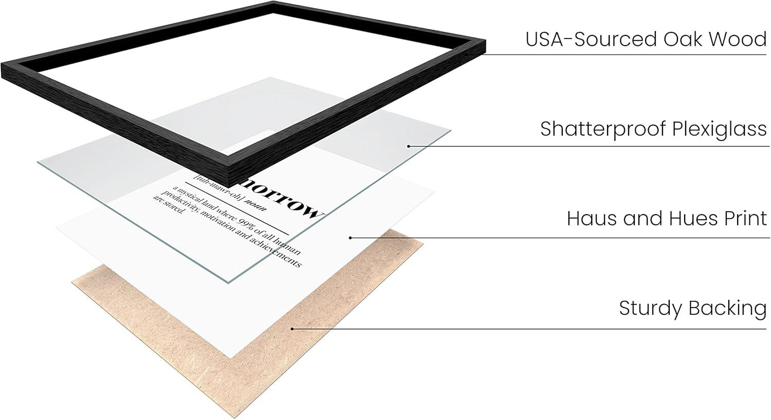 imageHAUS AND HUES Funny Dorm Posters  Quotes Wall Decor for College Dorm Room Motivational Poster Office Decor for Women Cubicle Wall Decor UNFRAMED 12quotx16quotTomorrow