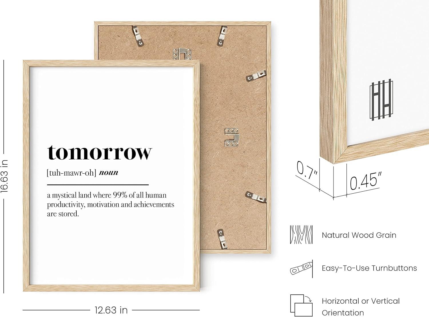 imageHAUS AND HUES Funny Dorm Posters  Quotes Wall Decor for College Dorm Room Motivational Poster Office Decor for Women Cubicle Wall Decor UNFRAMED 12quotx16quotTomorrow