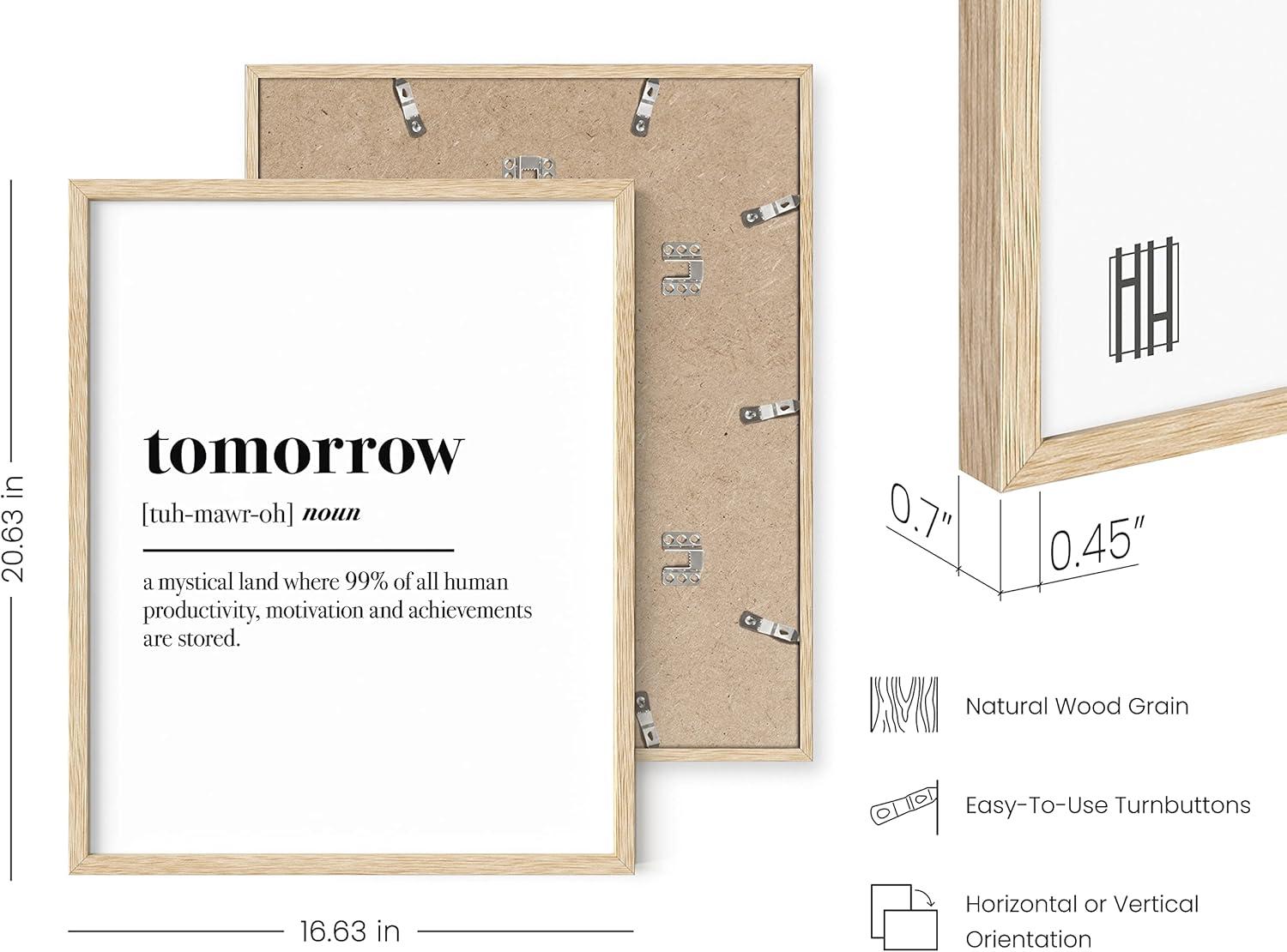 imageHAUS AND HUES Funny Dorm Posters  Quotes Wall Decor for College Dorm Room Motivational Poster Office Decor for Women Cubicle Wall Decor UNFRAMED 12quotx16quotTomorrow