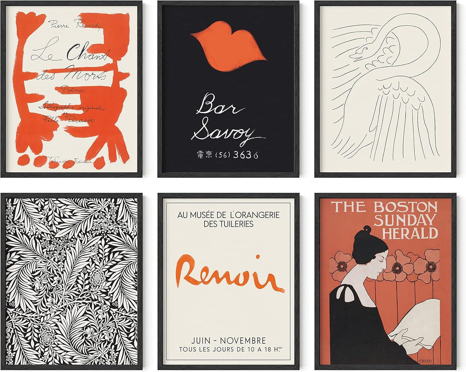 imageHAUS AND HUES Hilma Af Klint Wall Decor  Set of 6 Famous Art Prints Vintage Wall Prints Famous Paintings Wall Art Artist Posters For Room Aesthetic Geometric Wall Print 8x10 UnframedBlack  Red Gallery