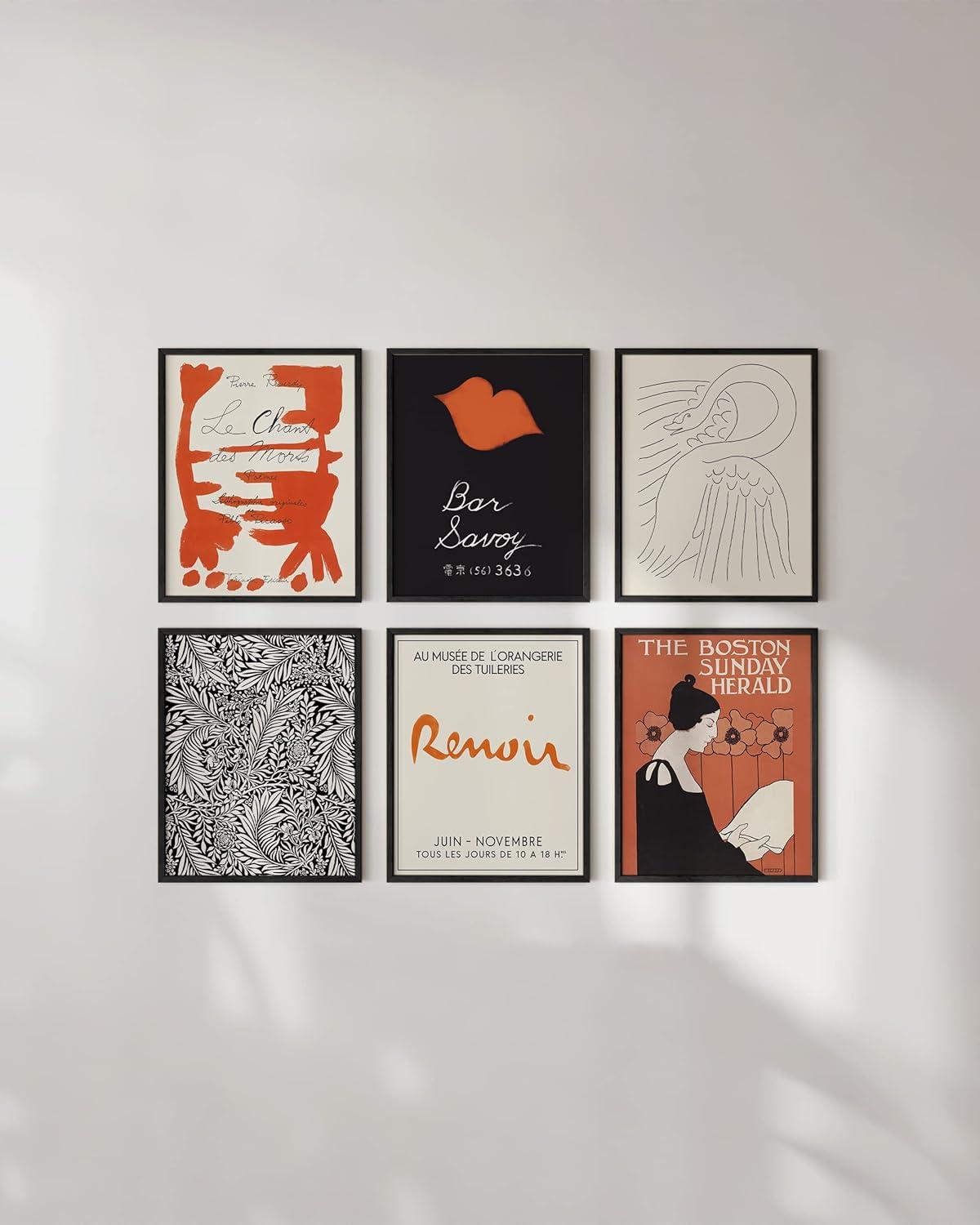 imageHAUS AND HUES Hilma Af Klint Wall Decor  Set of 6 Famous Art Prints Vintage Wall Prints Famous Paintings Wall Art Artist Posters For Room Aesthetic Geometric Wall Print 8x10 UnframedBlack  Red Gallery