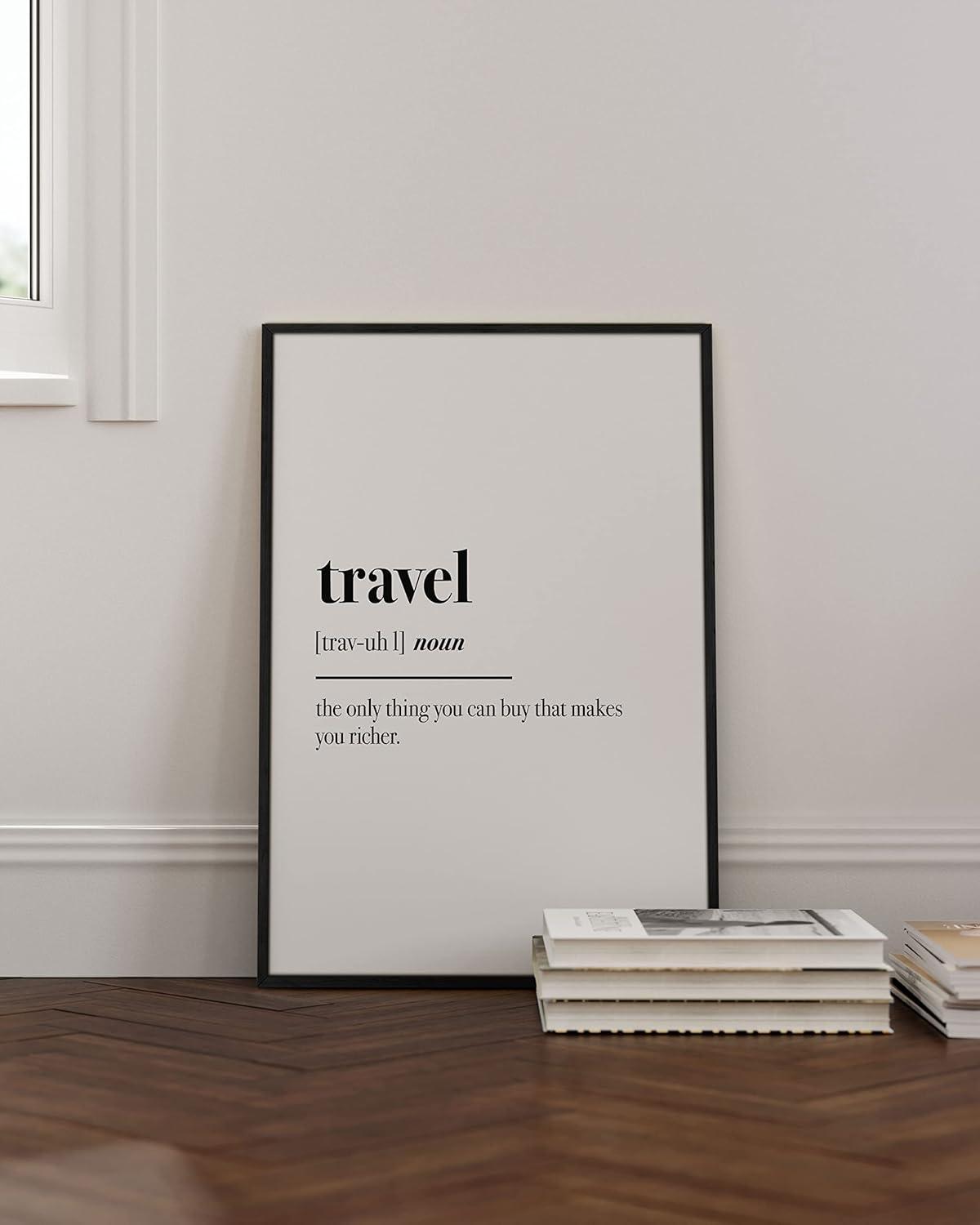 imageHAUS AND HUES Home Office Wall Decor  Funny Wall Art for Office Cubicle Wall Decor Funny Office Decorations for Work Funny Cubicle Decor Wall Sayings for Office Meeting Framed Beige 16x20Travel