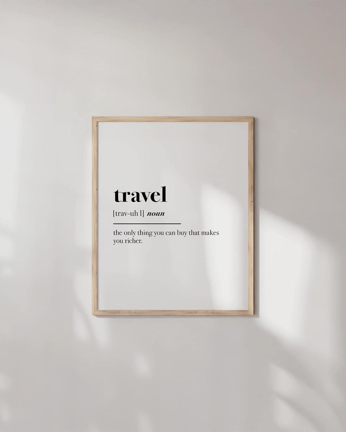 imageHAUS AND HUES Home Office Wall Decor  Funny Wall Art for Office Cubicle Wall Decor Funny Office Decorations for Work Funny Cubicle Decor Wall Sayings for Office Meeting Framed Beige 16x20Travel