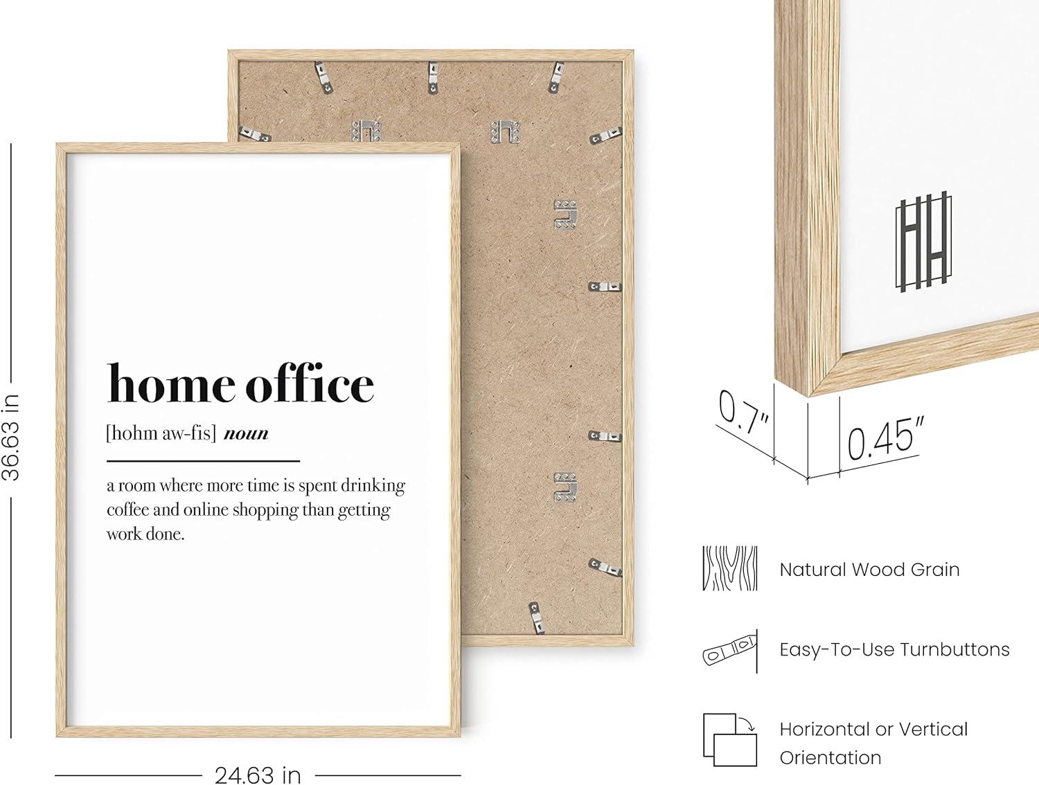 imageHAUS AND HUES Home Office Wall Decor  Funny Wall Art for Office Cubicle Wall Decor Funny Office Decorations for Work Funny Cubicle Decor Wall Sayings for Office Meeting Framed Beige 16x20Home Office