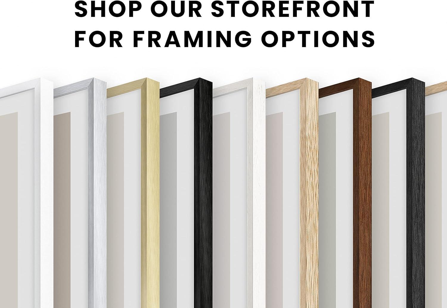 imageHAUS AND HUES Nature Wall Art  Set of 4 Landscape Wall Art Watercolor Prints Abstract Nature Wall Decor Earth Tones Neutral Art Beige Frame 11x14Colors  Lines