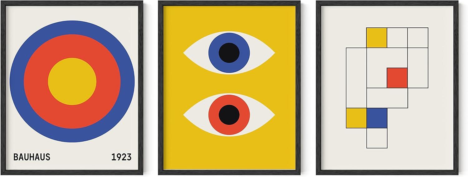 imageHAUS AND HUES Preppy Wall Art  Set of 3 Colorful Travel Posters Trendy City and Beach Prints for Bedroom Decor Unframed 24x36Bauhaus