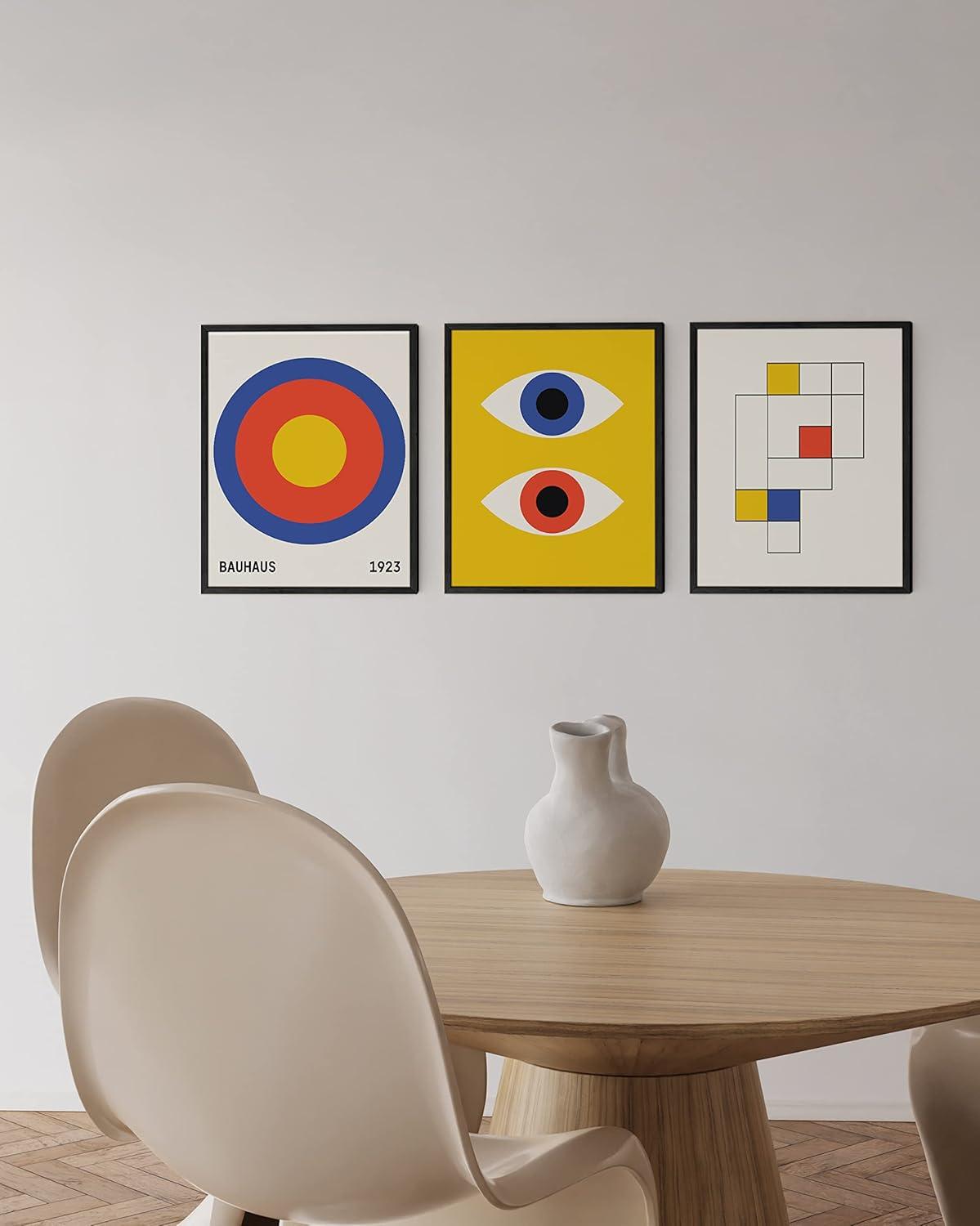 imageHAUS AND HUES Preppy Wall Art  Set of 3 Colorful Travel Posters Trendy City and Beach Prints for Bedroom Decor Unframed 24x36Bauhaus