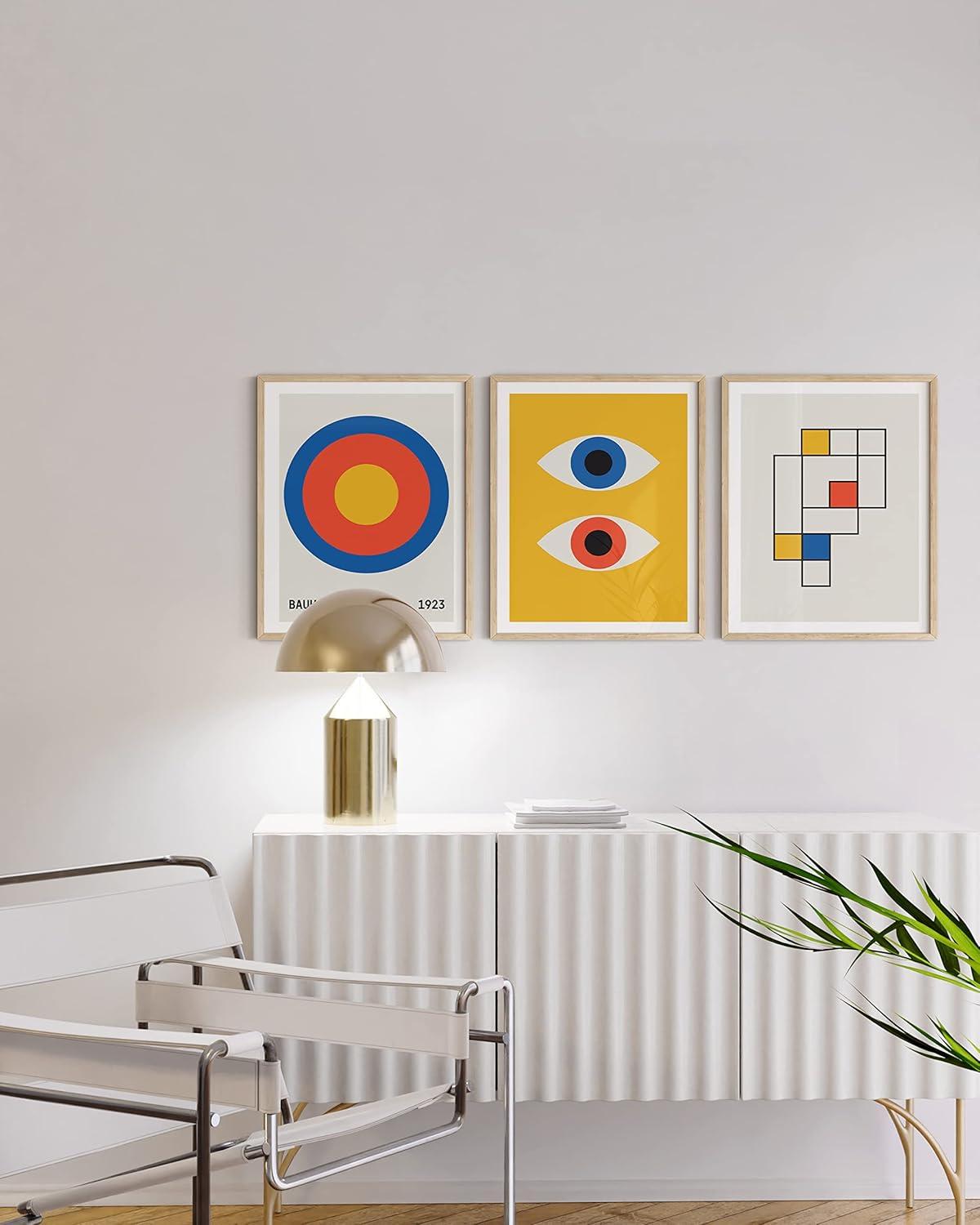 imageHAUS AND HUES Preppy Wall Art  Set of 3 Colorful Travel Posters Trendy City and Beach Prints for Bedroom Decor Unframed 24x36Bauhaus