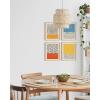 imageHAUS AND HUES Abstract Blue Art  Set of 4 Abstract Art Wall Decor for Living Room Watercolor Prints Wall Art Navy Blue Wall Art Black Frame 11x14Colors  Lines