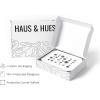 imageHAUS AND HUES Abstract Blue Art  Set of 4 Navy Blue Prints Modern Paintings and Wall Art for Home Decor Unframed 11x14Black  White Set of 4