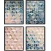 imageHAUS AND HUES Abstract Blue Art  Set of 4 Navy Blue Prints Modern Paintings and Wall Art for Home Decor Unframed 11x14Geometric