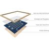 imageHAUS AND HUES Abstract Blue Art  Set of 4 Navy Blue Prints Modern Paintings and Wall Art for Home Decor Unframed 11x14Navy Geometric Shapes