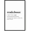 imageHAUS AND HUES Alcohol Poster Bar Wall Art  Alcohol Art Wall Decor Bar Cart Accessories Pictures Funny Mixology Poster Bar Cart Signs Funny Posters for College Rendezbooze Black Frame 24x36Rendezbooze