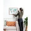 imageHAUS AND HUES Animal World Map Art Print  12quotx16quot  Framed Beige