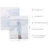 imageHAUS AND HUES Beach Decor and Art Prints  Set of 4 Coastal Wall Art CaliforniaInspired Beach Posters for Home Bathroom or Bedroom Black Frame 11x14Blue