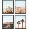 imageHAUS AND HUES Beach Posters  Set of 6 Beach Art Prints Coastal Wall Art Beige Frame 16x20Beige