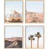 imageHAUS AND HUES Beach Posters  Set of 6 Beach Art Prints Coastal Wall Art Beige Frame 16x20Beige