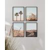imageHAUS AND HUES Beach Posters  Set of 6 Beach Art Prints Coastal Wall Art Beige Frame 16x20Beige
