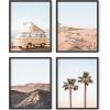 imageHAUS AND HUES Beach Posters  Set of 6 Beach Art Prints Coastal Wall Art Beige Frame 16x20Beige