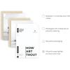 imageHAUS AND HUES Beach Posters  Set of 6 Beach Art Prints Coastal Wall Art Beige Frame 16x20Black and White