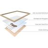 imageHAUS AND HUES Beach Posters  Set of 6 Beach Art Prints Coastal Wall Art Beige Frame 16x20Blue