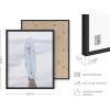 imageHAUS AND HUES Beach Posters  Set of 6 Beach Art Prints Coastal Wall Art Beige Frame 16x20Blue