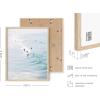 imageHAUS AND HUES Beach Posters  Set of 6 Beach Art Prints Coastal Wall Art Beige Frame 16x20Blue