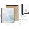 imageHAUS AND HUES Beach Posters  Set of 6 Beach Art Prints Coastal Wall Art Beige Frame 16x20Blue