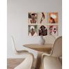 imageHAUS AND HUES Black Woman Wall Art  Set of 6 Black Girl Magic Prints Women of Color Art FashionInspired Wall Decor Unframed 11x14Beige Framed