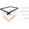 imageHAUS AND HUES Black and White Abstract Wall Art Set of 4  Modern Monochrome Prints Minimalist Wall Decor for Living Room and Home Black Frame 16x20Abstract Horizon