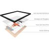 imageHAUS AND HUES Black and White Abstract Wall Art Set of 4  Modern Monochrome Prints Minimalist Wall Decor for Living Room and Home Black Frame 16x20Abstract Horizon