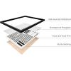 imageHAUS AND HUES Black and White Abstract Wall Art Set of 4  Modern Monochrome Prints Minimalist Wall Decor for Living Room and Home Black Frame 16x20Maze Set of 4