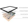 imageHAUS AND HUES Blue Abstract Wall Art  Set of 4 Watercolor Prints Abstract Blue Art Abstract Wall Art with Frame Abstract Art Wall Decor Watercolor Art Prints Black Frame 16x20Geometric