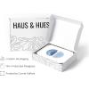 imageHAUS AND HUES Blue Abstract Wall Art  Set of 4 Watercolor Prints Abstract Blue Art Abstract Wall Art with Frame Abstract Art Wall Decor Watercolor Art Prints Black Frame 16x20Abstract Blue