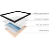 imageHAUS AND HUES Blue Abstract Wall Art  Set of 4 Watercolor Prints Abstract Blue Art Abstract Wall Art with Frame Abstract Art Wall Decor Watercolor Art Prints Black Frame 16x20Multi Watercolor