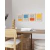 imageHAUS AND HUES Blue Abstract Wall Art  Set of 4 Watercolor Prints Abstract Blue Art Abstract Wall Art with Frame Abstract Art Wall Decor Watercolor Art Prints Black Frame 16x20Colors  Lines