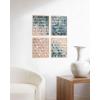 imageHAUS AND HUES Blue Abstract Wall Art  Set of 4 Watercolor Prints Abstract Blue Art Abstract Wall Art with Frame Abstract Art Wall Decor Watercolor Art Prints Black Frame 16x20Geometric